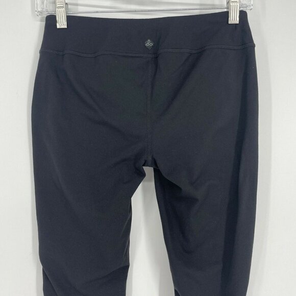 Prana Leggings Women's Sz S Black Gray Color Block Crop Skinny Midrise Athletic - Picture 6 of 8